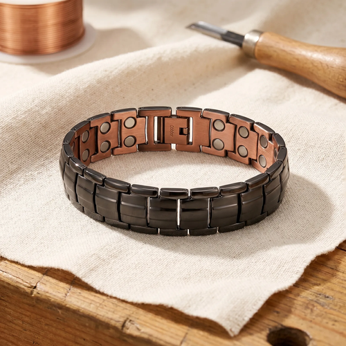 Matteo Kupferarmband - Herrenarmband aus 99,9% reinem Kupfer, inspiriert von Ockerpigment