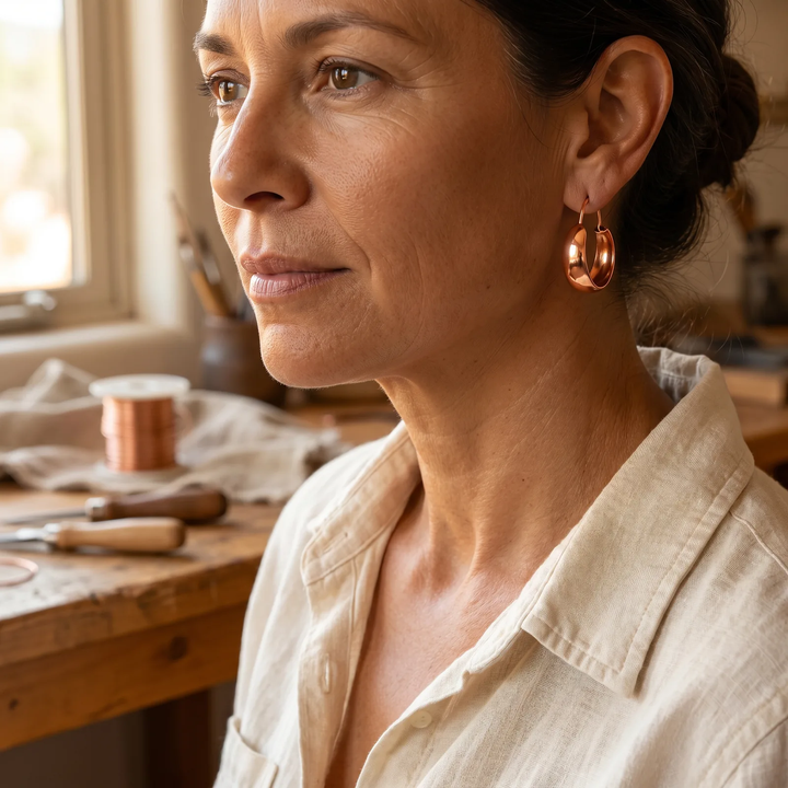 Saskia Copper Earrings