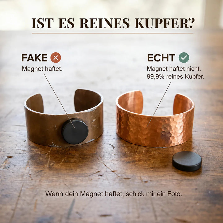 Ist es reines Kupfer? Magnet-Test